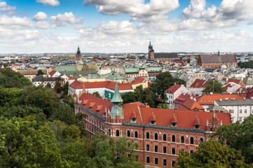 View of Krakow from the Wawel Castle