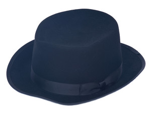 Classic retro black hat on white background