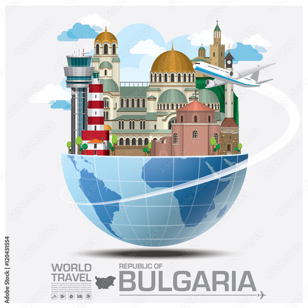 Canvas Prints Republic Of Bulgaria Landmark Global Travel And Journey Infograp