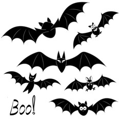 set of different in nature bats . suitable for Halloween