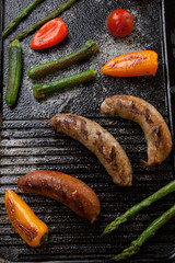 Grilled Sausages and Vegetables