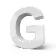 3D rendering white letter G