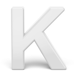 3D rendering white letter K