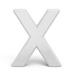 3D rendering white letter X