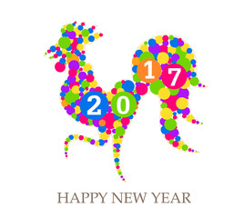 2017 Happy New Year. Celebration Chinese New Year of the Rooster. lunar new year