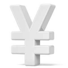 white yen symbol