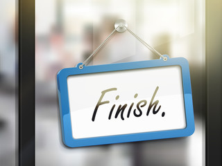 finish hanging sign