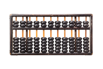 old abacus on white