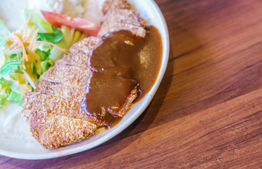 Japanese food style Teriyaki Chicken with rice