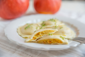 Kürbis Ravioli