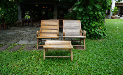 outdoor reclining timber benches
