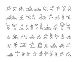 Vector line sports icons