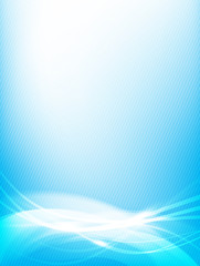 Abstract background blue wave curve and lighting element vector