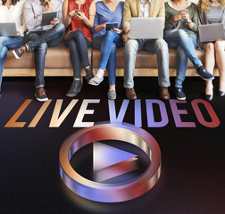 Live Video Multimedia Player Graphic Concept