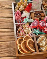 Different Christmas decorations
