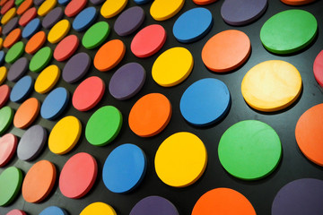 Colourful poka dot