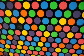Colourful poka dot