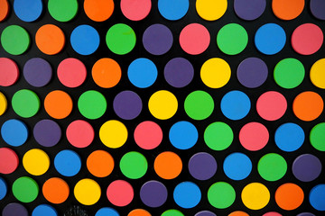 Colourful poka dot