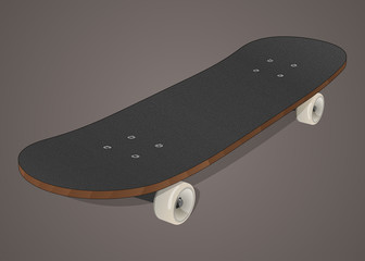 Stylized skateboard illustration