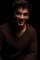 young attractive man laughing