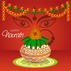 illustration Navratri or Happy Diwali festival  background.