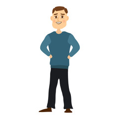 Cartoon Male isolated on white background. Vector