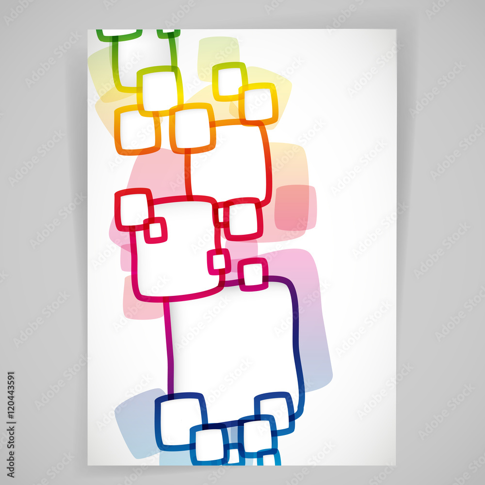 Aufkleber Abstract background with rounded frames.