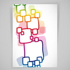 Abstract background with rounded frames.