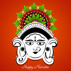  illustration Navratri or Happy Diwali festival  background.