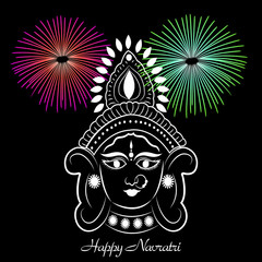  illustration Navratri or Happy Diwali festival  background.