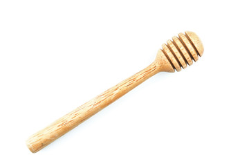 Honey dipper isolated on white background.