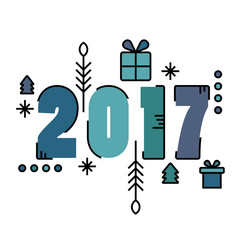 Happy new year vector background 
