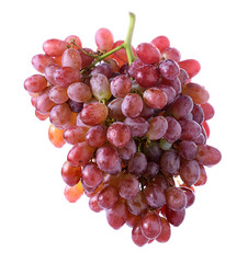 Fototapeta premium red seedless grapes isolated on white background