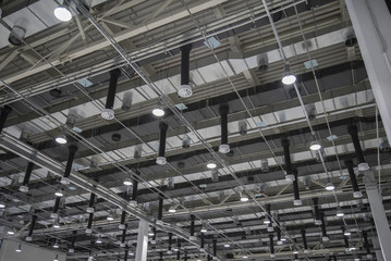 The ceiling air-conditioning of stadium or showroom roof