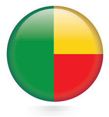 Fototapeta premium Benin flag button