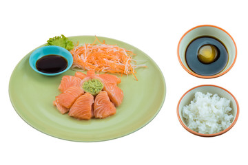 Salmon sashimi