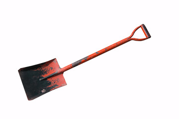 Shovel loader isolated on white(have clipping path),Shovel loader equipment for construction site