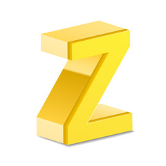 Obraz premium 3d yellow letter Z