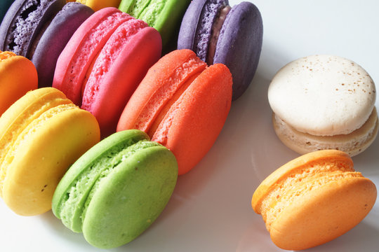 colorful French macarons