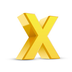 Obraz premium 3d yellow letter X