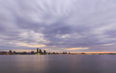 Naklejka premium Panorama Baku at sunrise.Azerbaijan