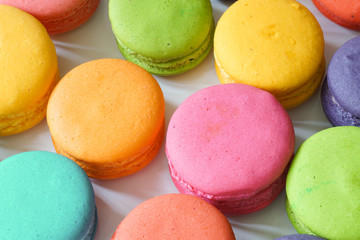 colorful French macarons