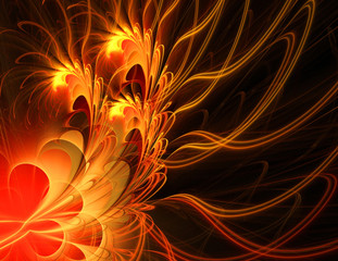 abstract fractal plume