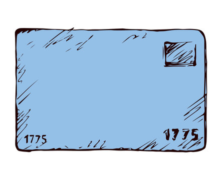 Bank card. Vector drawing