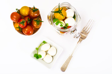Caprese Salad in Glass Jar