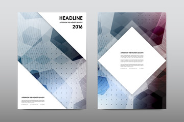 Fototapeta premium Brochure layout template flyer design vector, Magazine booklet cover abstract background