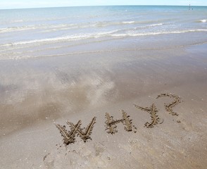 why written on the beach