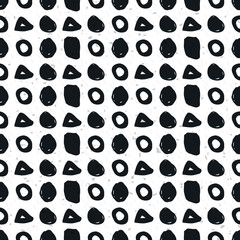 Hand-drawn geometric seamless pattern