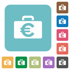 Obraz premium Flat Euro bag icons