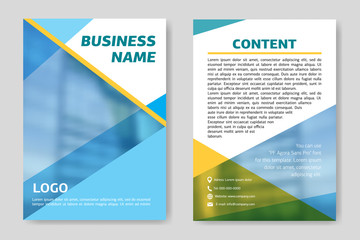 Template flyer design. Business cover and back side. Creative graphic illustration. Concept of brochure, card or magazine.